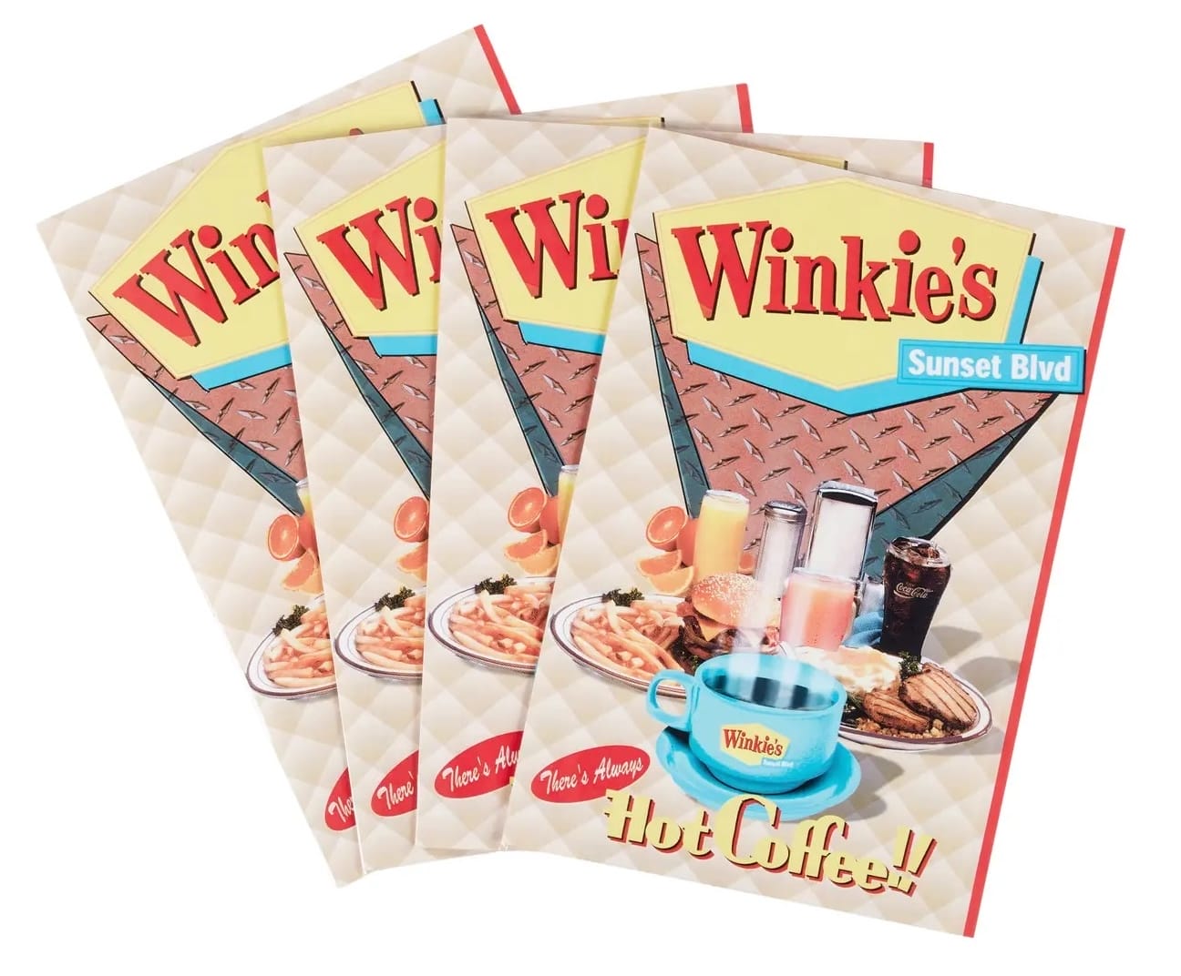 prop menus for a fictional diner called Winkie's
